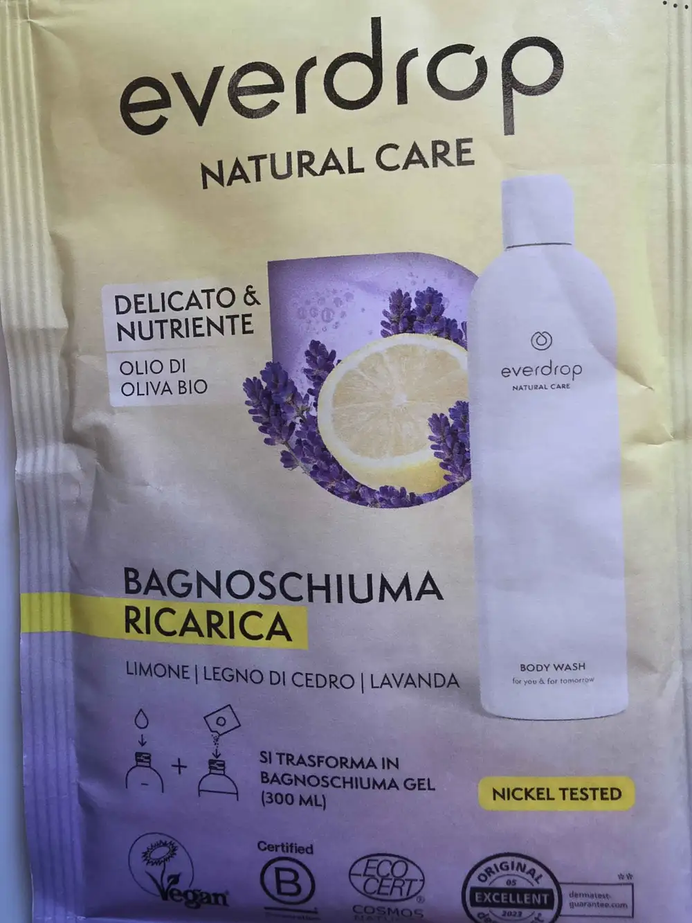 EVERDROP - Olio di oliva bio - Bagnoschiuma