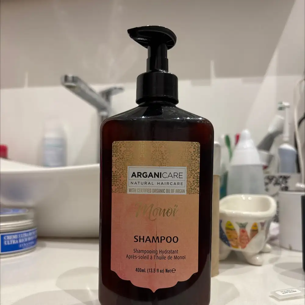 ARGANICARE - Monoi - Shampooing hydratant après-soleil à l'huile de monoï