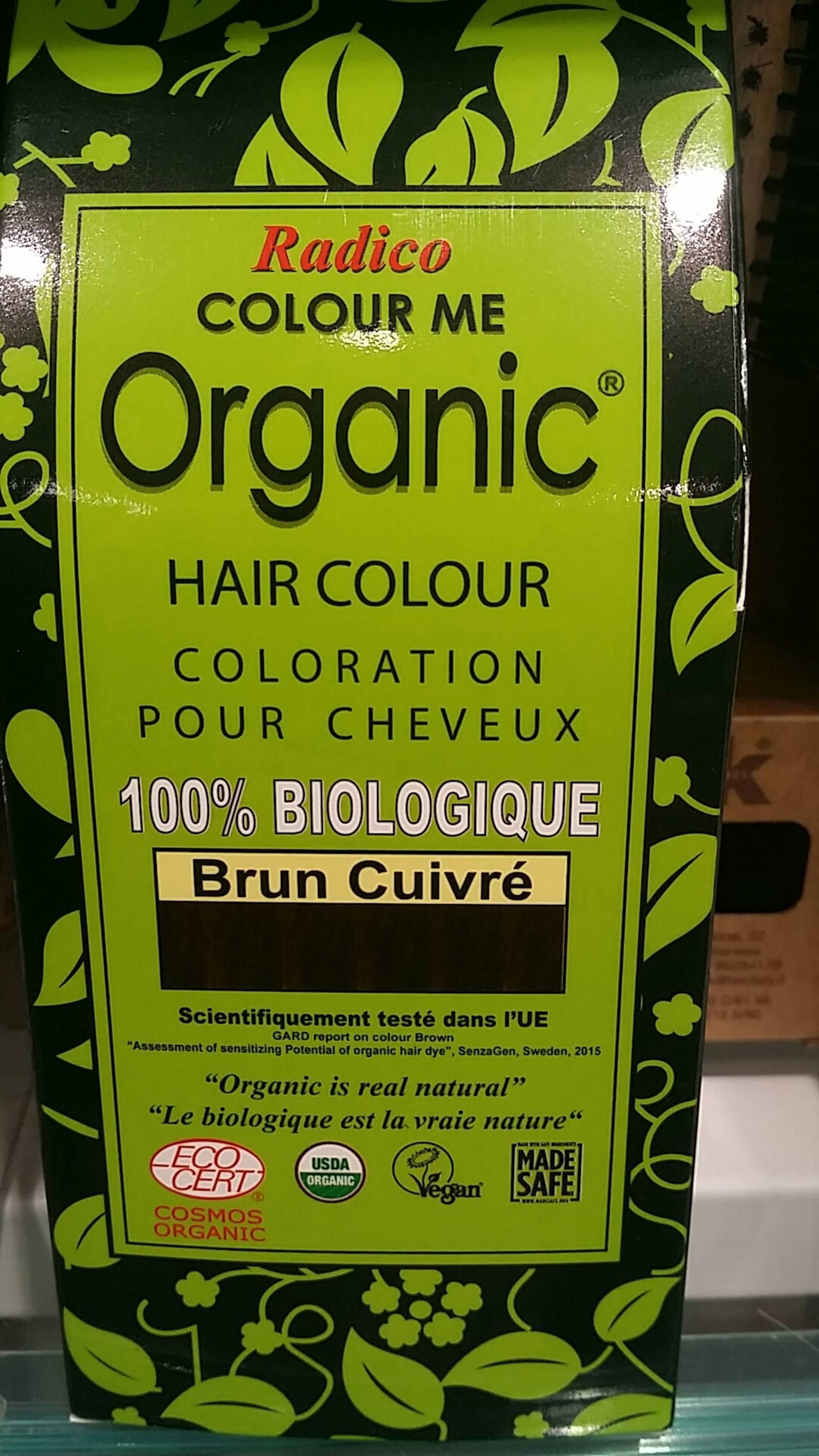 RADICO - Colour me Organic - Coloration pour cheveux Brun cuivré
