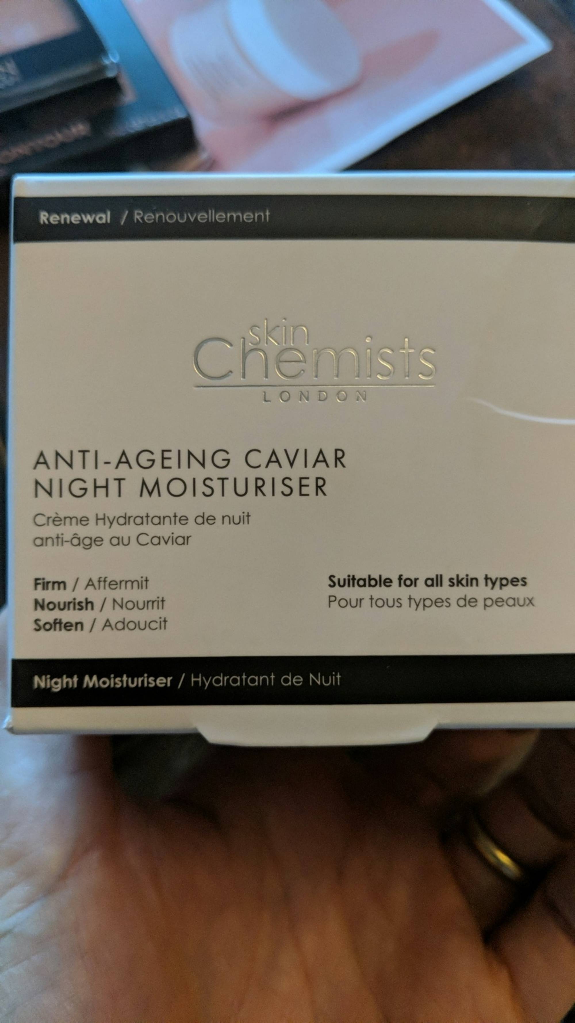 SKIN CHEMISTS - Crème hydratante de nuit anti-âge au caviar