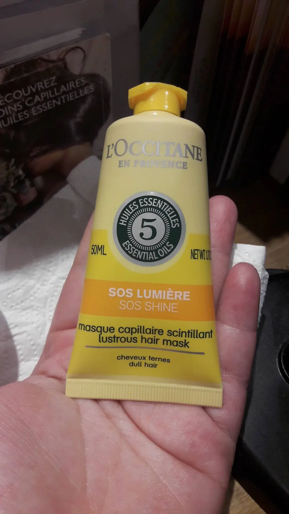 L'OCCITANE - Huiles essentielles 5 sos lumière - Masque capillaire scintillant