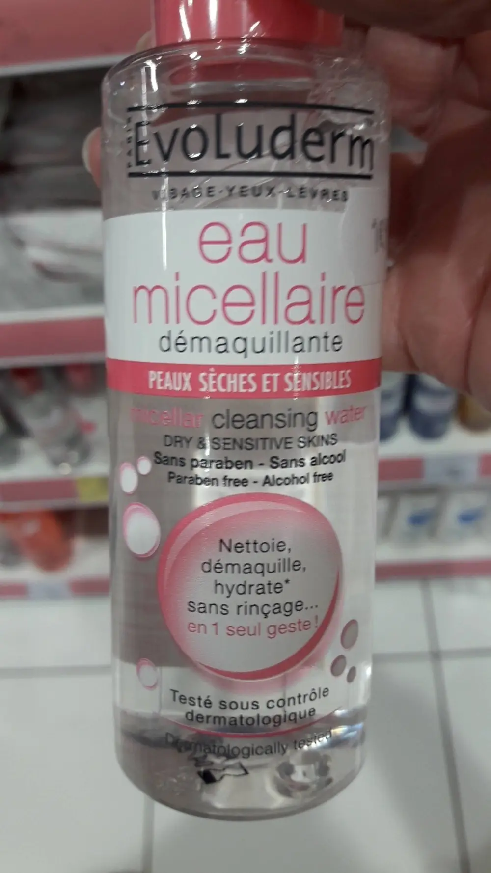 EVOLUDERM - Eau micellaire démaquillante peaux sèches et sensibles