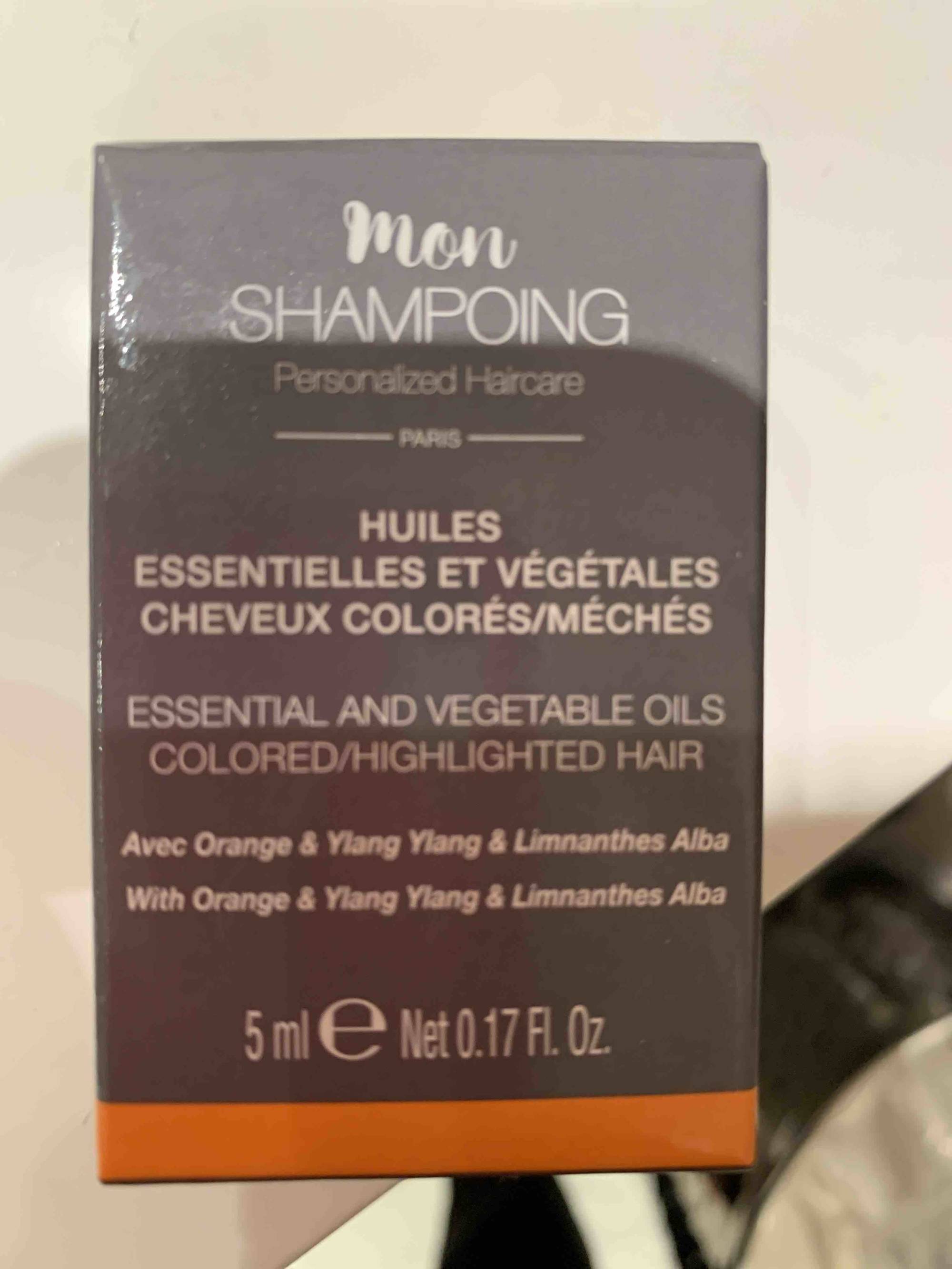 MON SHAMPOING - Huiles essentielles et végétales cheveux colorés/méchés 