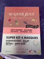 INUWET - Ma routine beauté - Super kit 4 masques