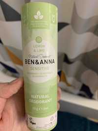 BEN & ANNA - Lemon & Lime - Ben Anna Sensitive déodorant