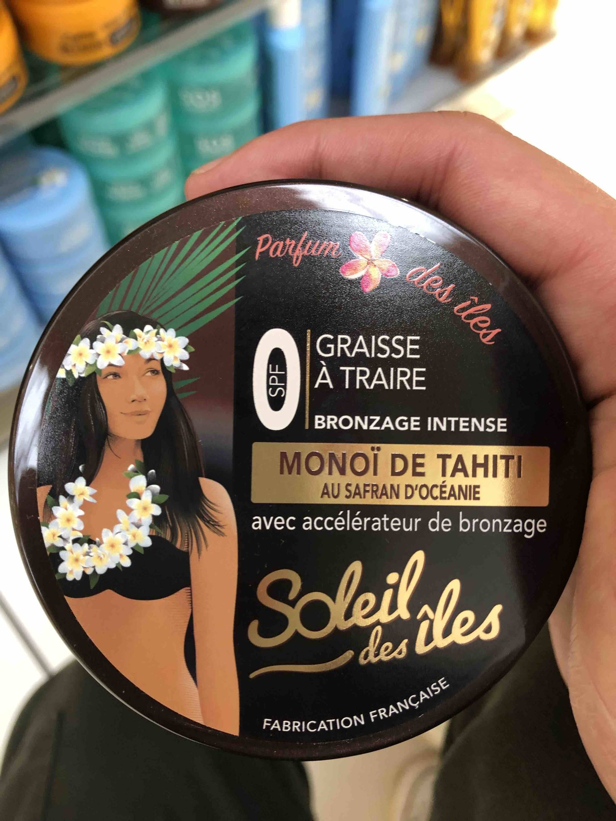 SOLEIL DES ILES - Monoï de Tahiti - Graisse à traire spf 0 bronzage intense