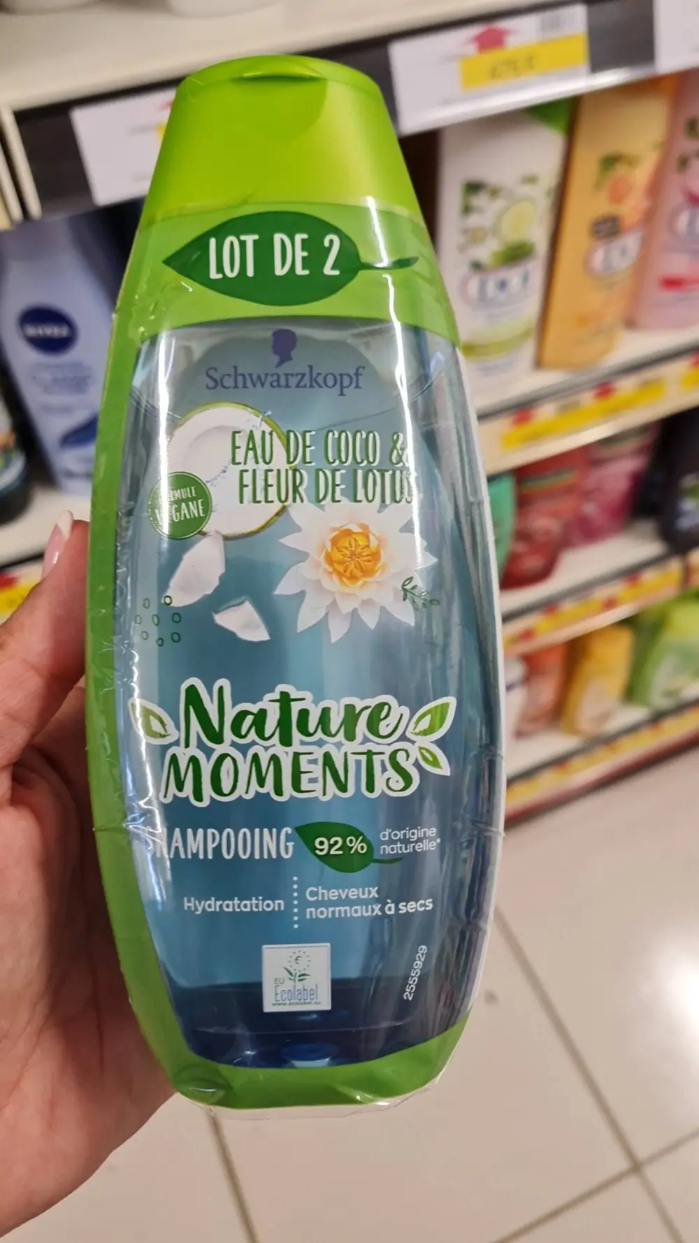 SCHWARZKOPF - Nature moments - Shampooing eau de coco & fleur de lotus