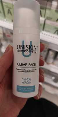 UNISKIN - Clear face 02 - Face cream for acne-prone skin