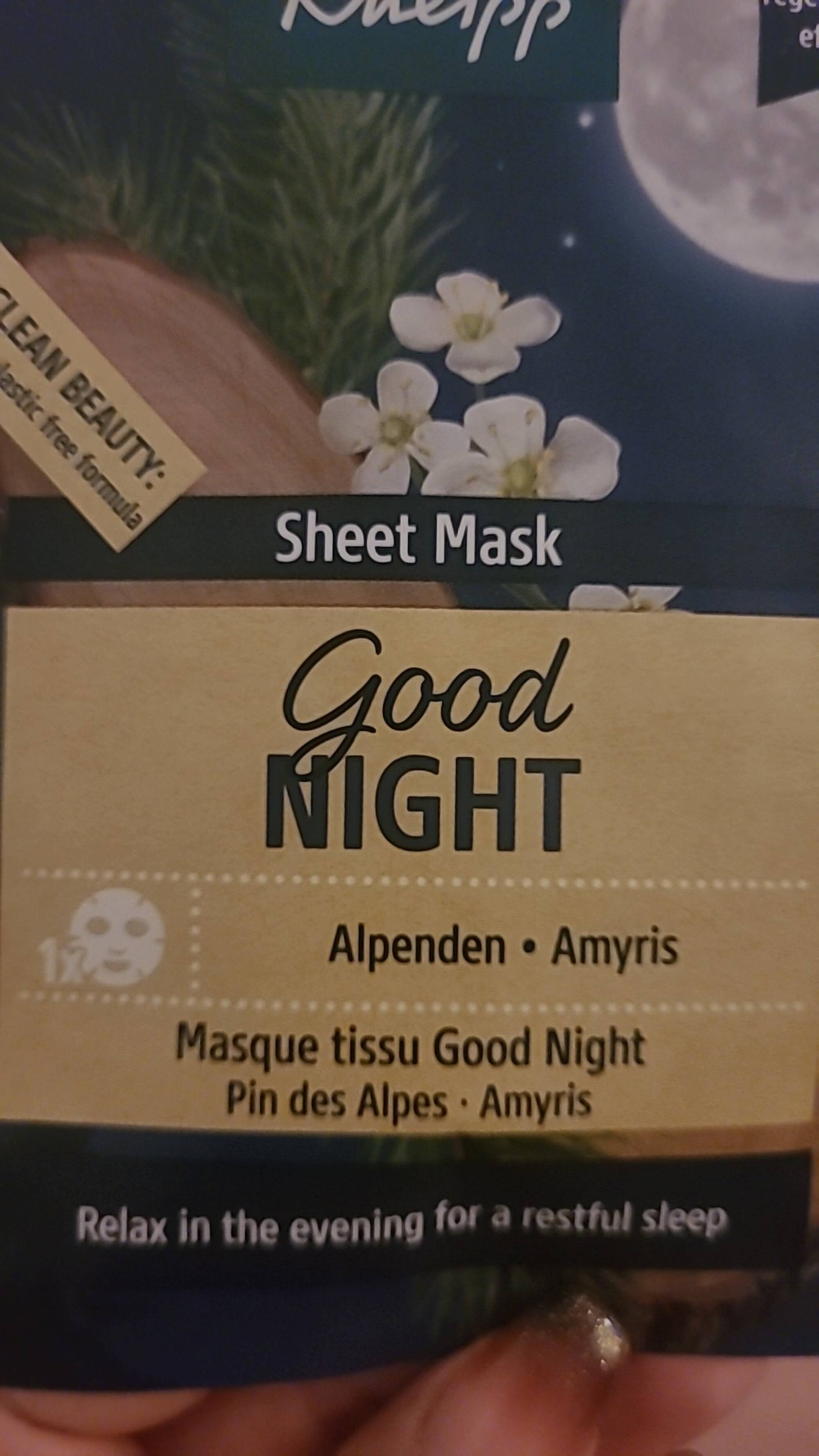 KNEIPP - Good night - Sheet mask