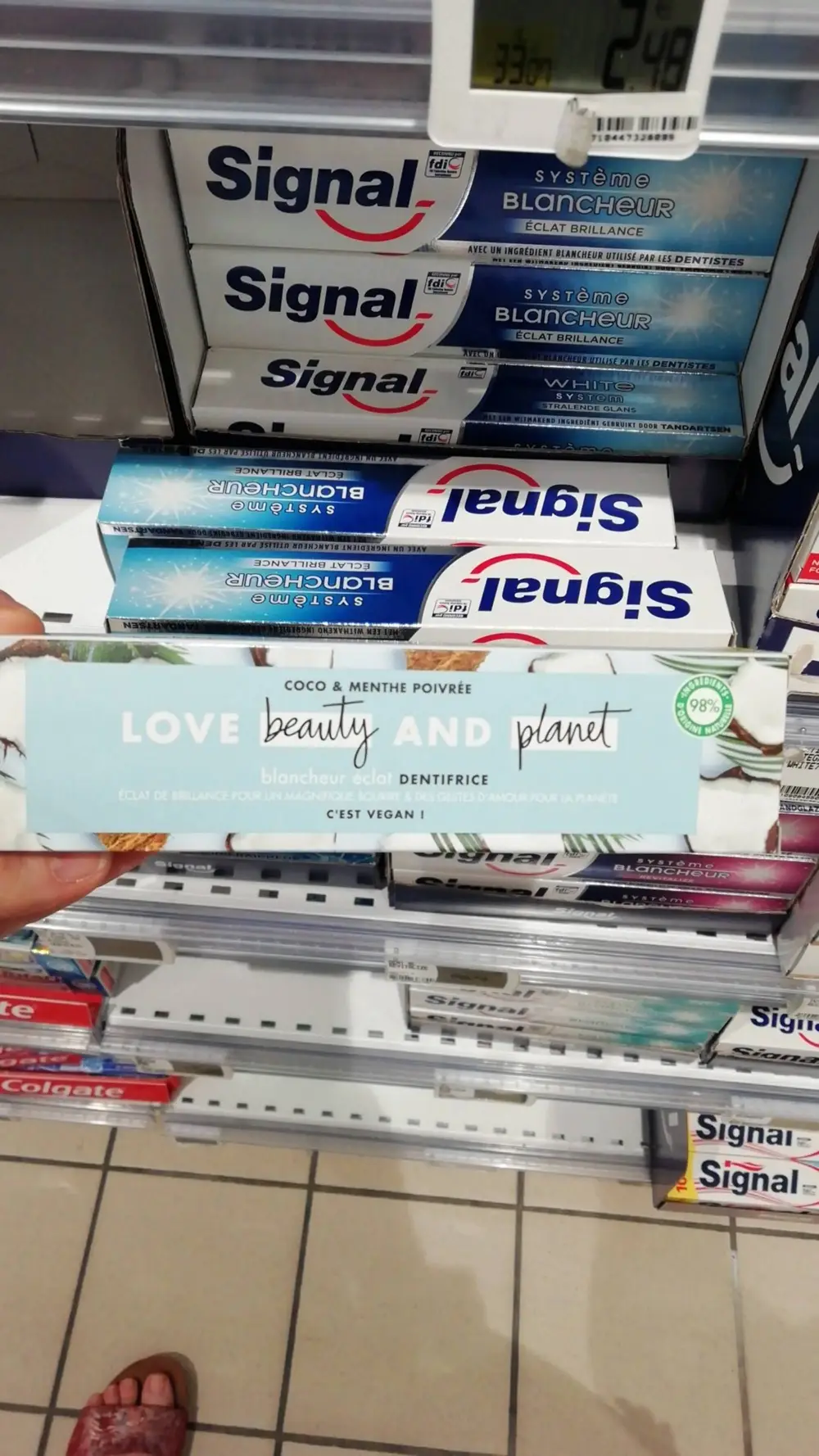 LOVE BEAUTY AND PLANET - Coco & menthe poivrée - Dentifrice blancheur éclat