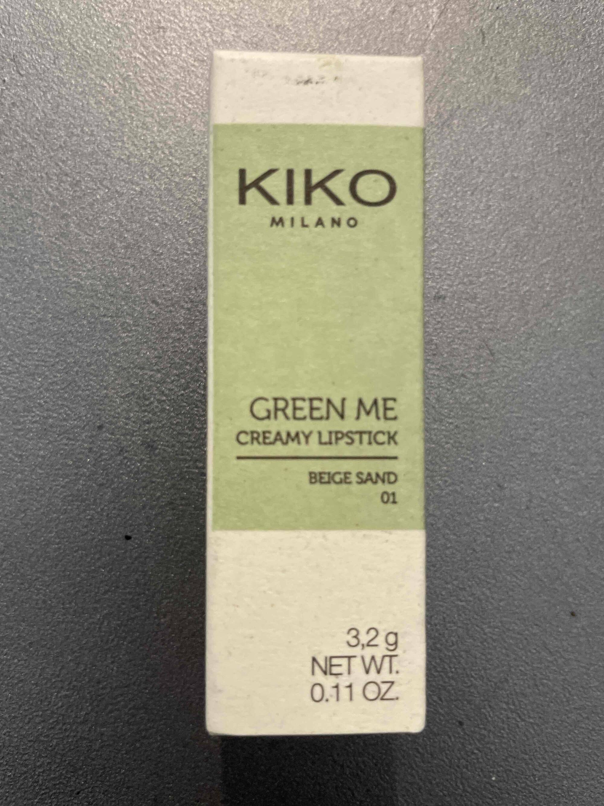 KIKO MILANO - Green me - Creamy lipstick 01 beige sand