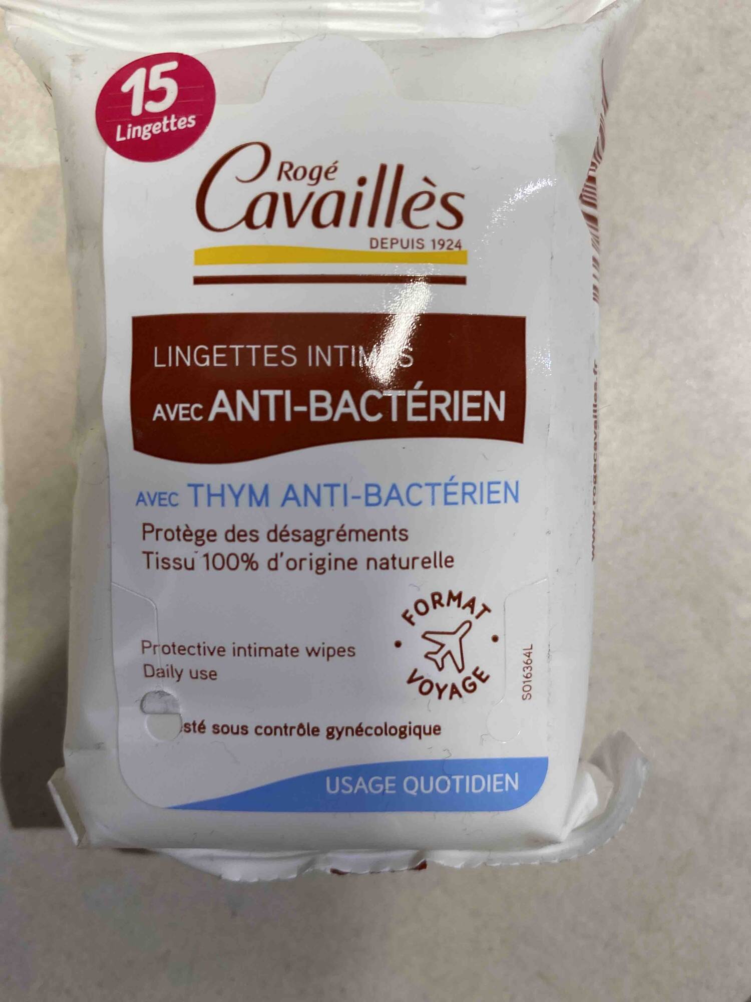ROGÉ CAVAILLÈS - Lingettes intimes avec anti-bactérien