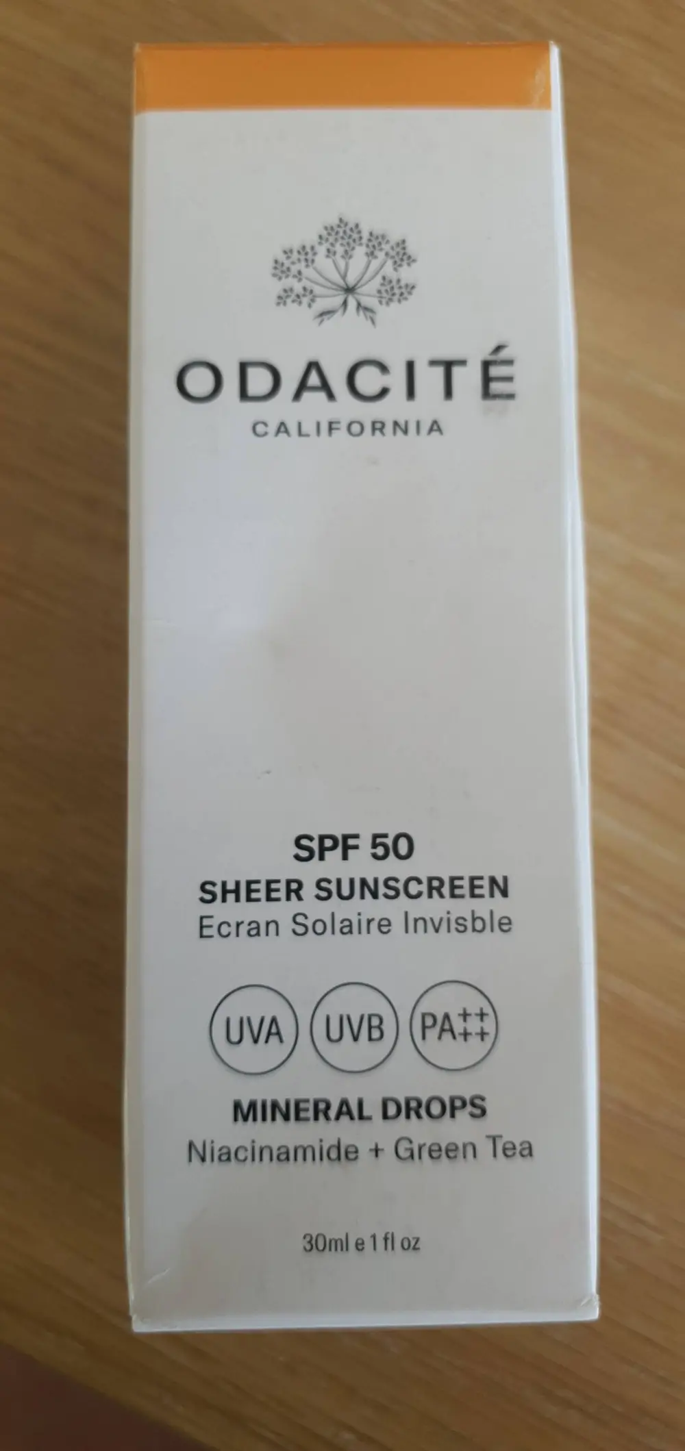 ODACITÉ - Ecran solaire invisible SPF 50