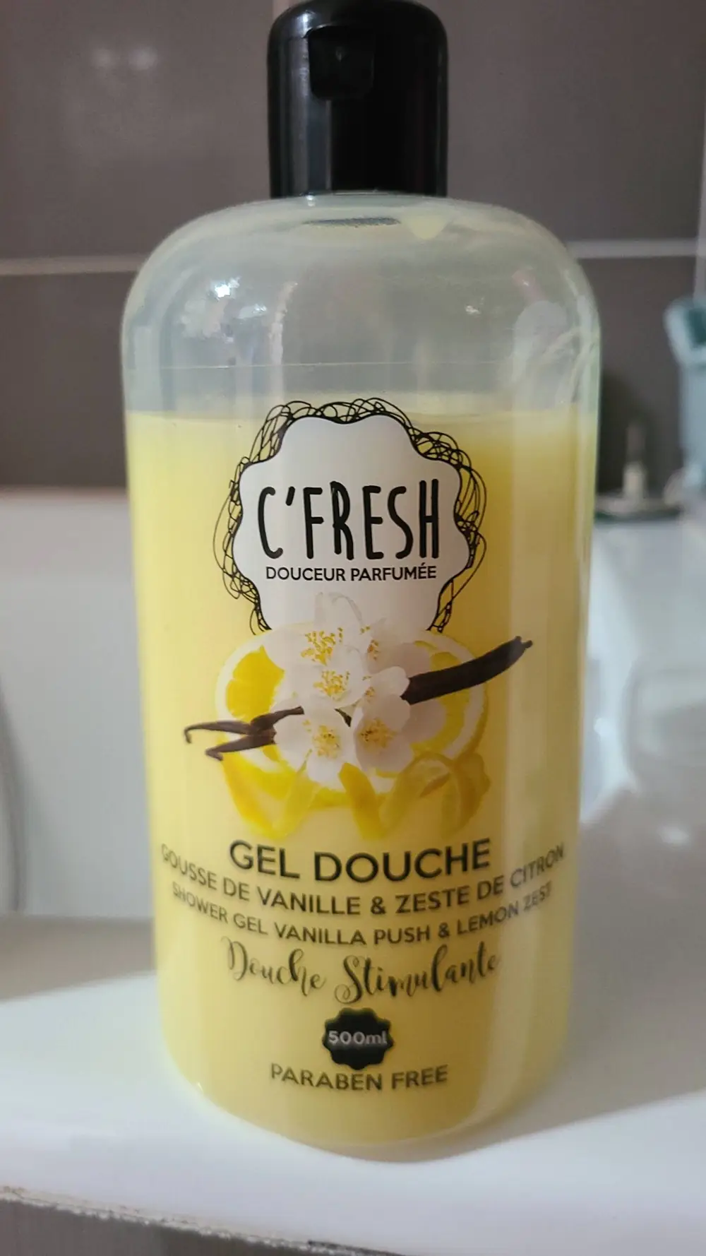 C'FRESH - Gel douche gousse de vanille & zeste de citron