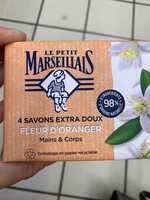 LE PETIT MARSEILLAIS - 4 savons extra doux fleur d'oranger