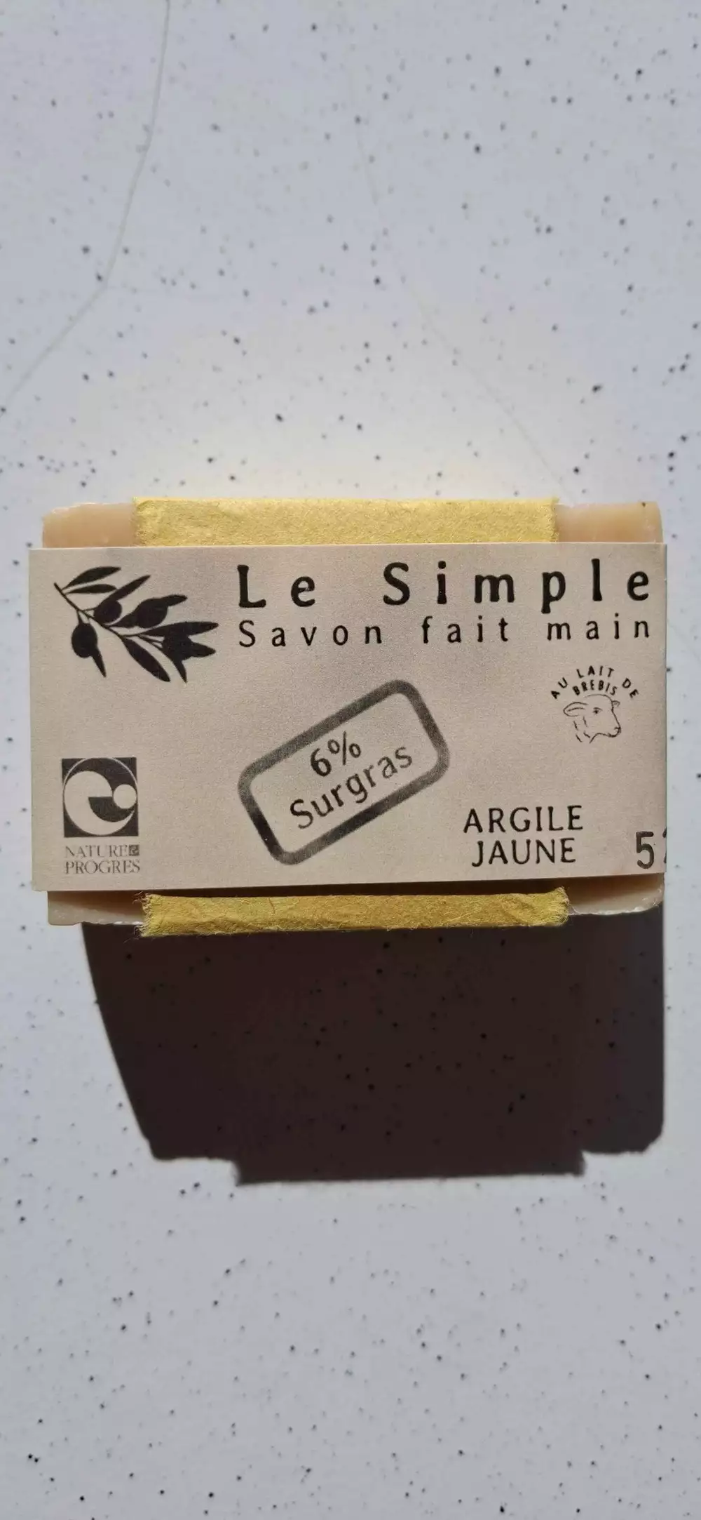 LE SIMPLE - Savon fait main argile jaune