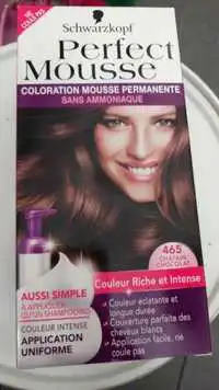 SCHWARZKOPF - Perfect mousse -  Coloration mousse permanente 465 châtain chocolat