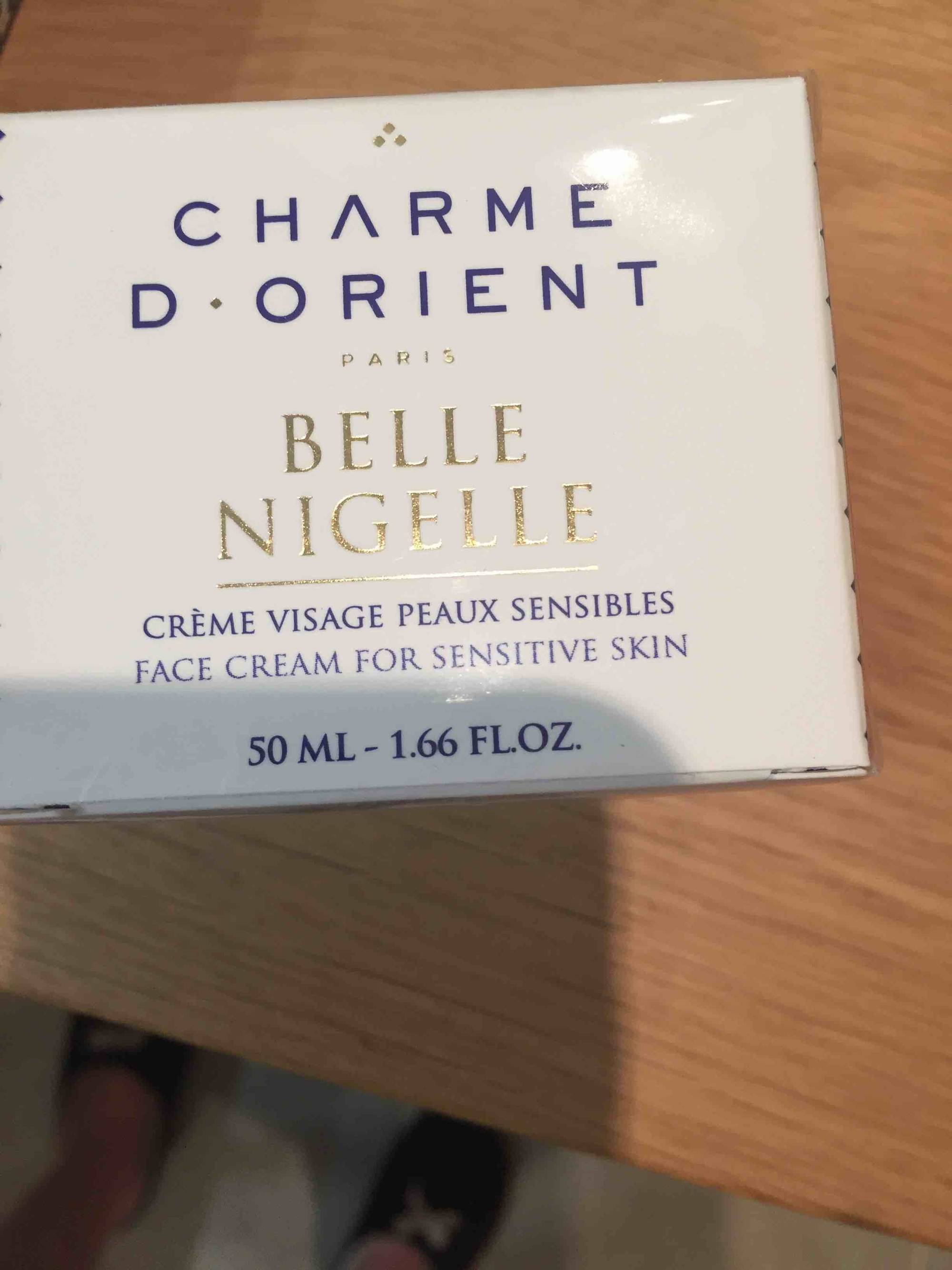 CHARME D'ORIENT - Belle Nigelle - Crème visage peaux sensibles