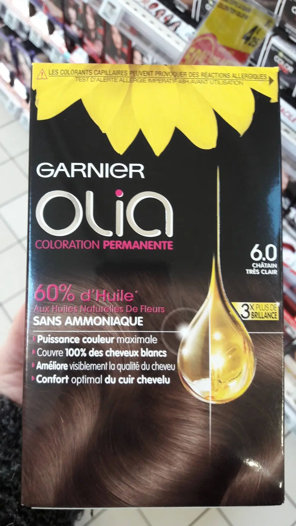 GARNIER - Olia - Coloration permanente 6.0 châtin très clair