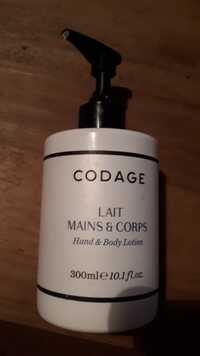 CODAGE - Lait mains & corps