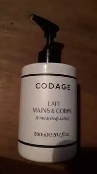 CODAGE - Lait mains & corps