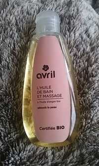 AVRIL - L'huile de bain et massage à l'huile d'argan - Bio