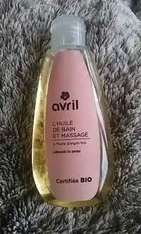 AVRIL - L'huile de bain et massage à l'huile d'argan - Bio