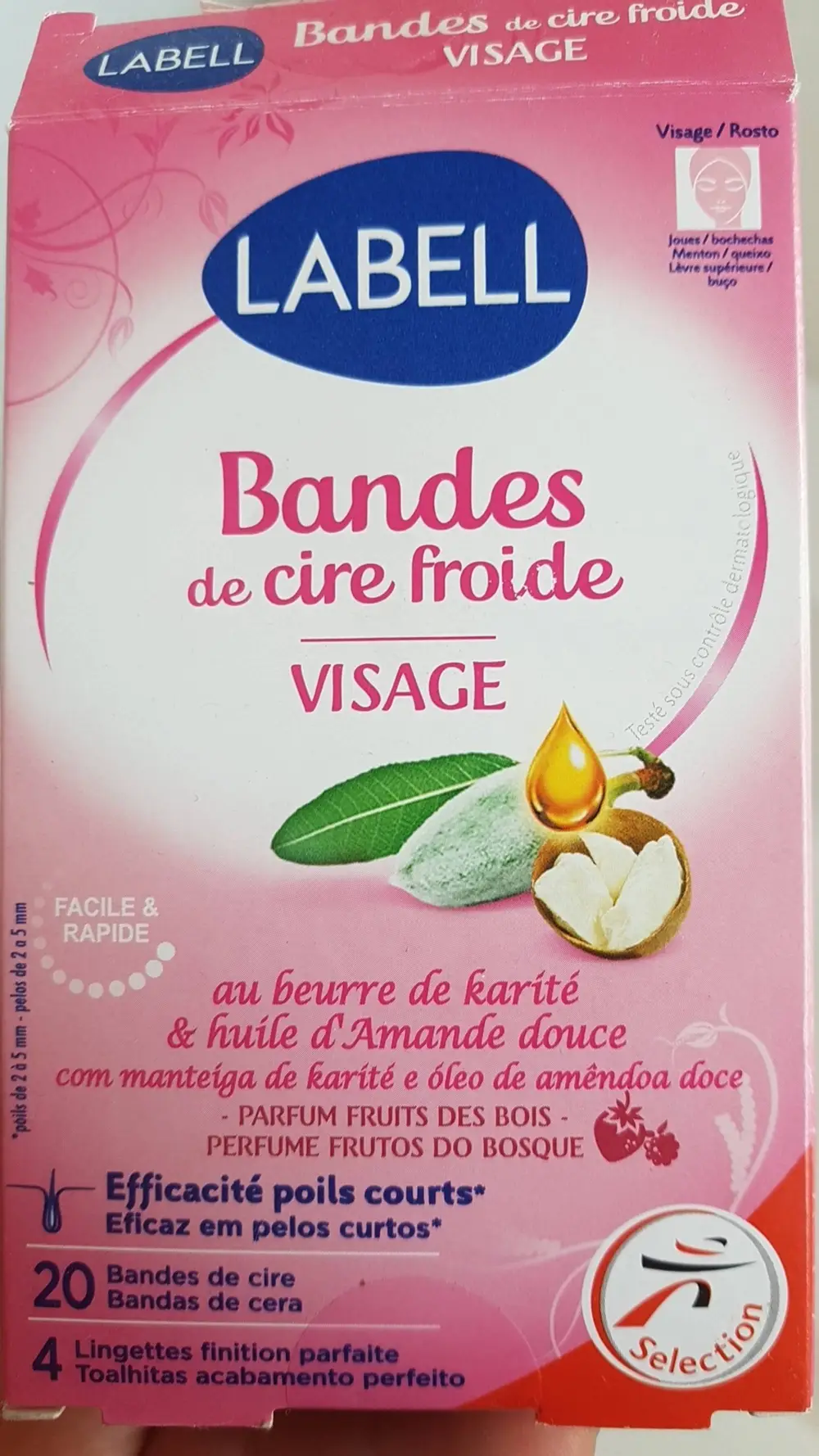 LABELL - Bandes de cire froide visage