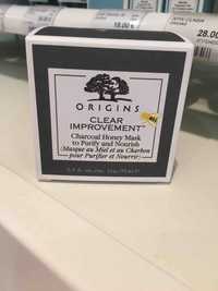 ORIGINS - Clear improvement - Masque au miel et au charbon