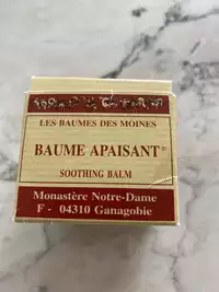 MONASTÈRE DE GANAGOBIE - Les baumes des moines - Baume apaisant