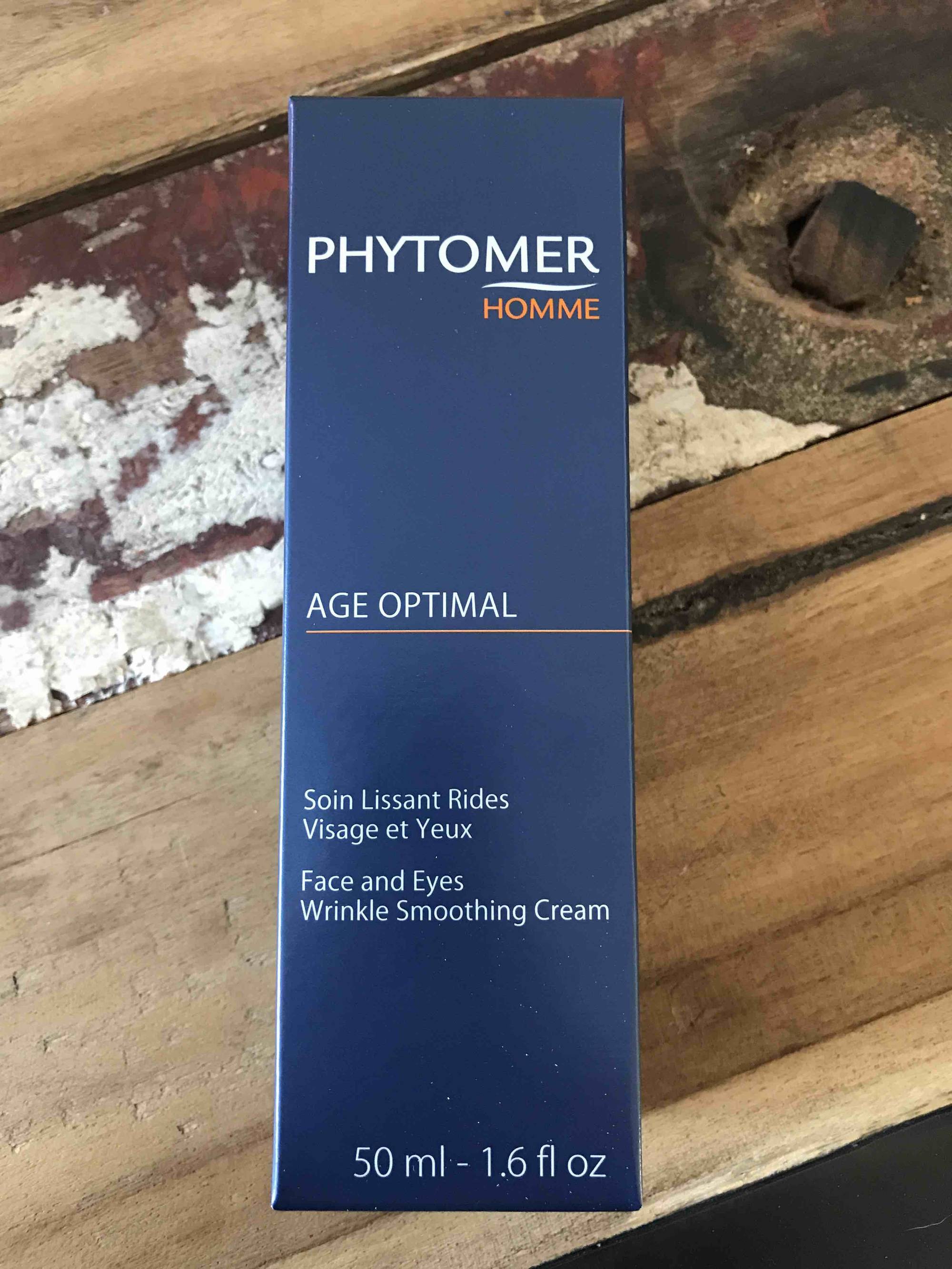 PHYTOMER - Age optimal homme - Soin lissant rides visage et yeux