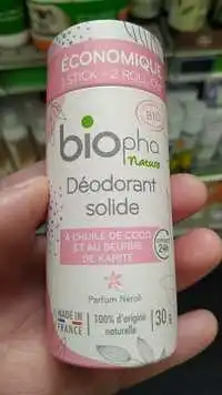 BIOPHA NATURE - Huile de coco et au Beurre de karité - Déodorant solide