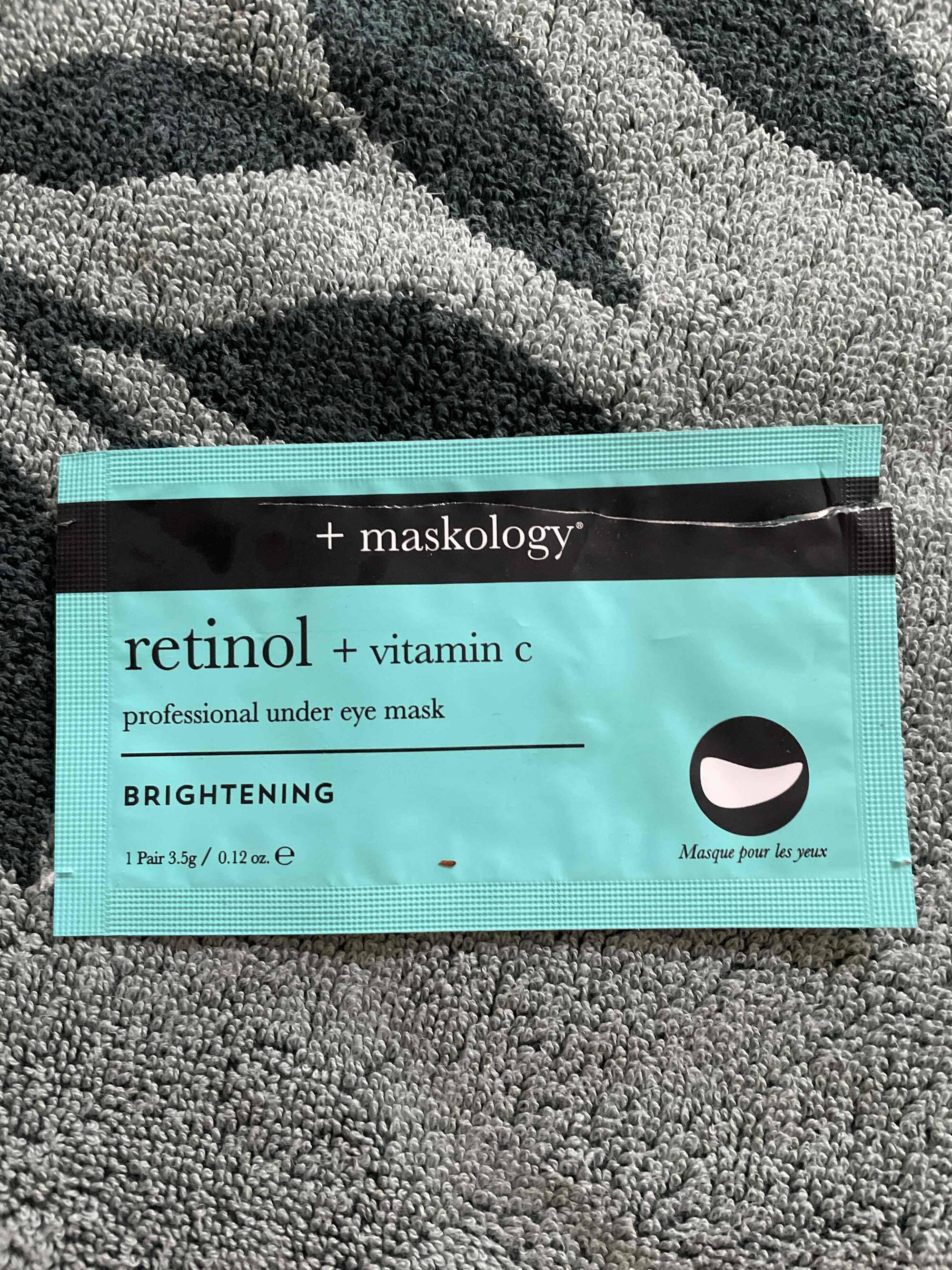MASKOLOGY - Retinol+ vitamine C - Masque pour les yeux