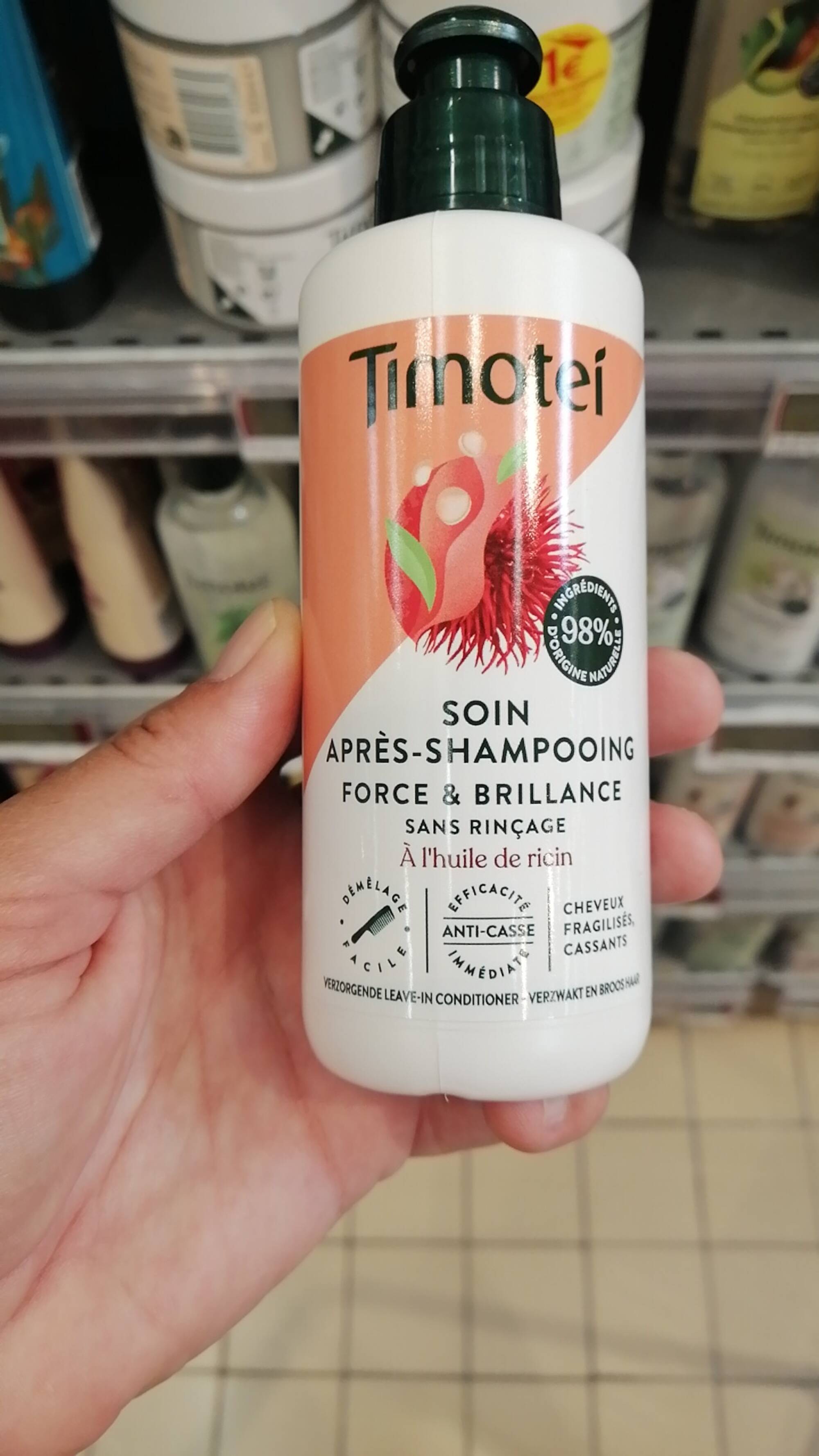 TIMOTEI - Force et brillance - Soin après-shampoing sans rinçage