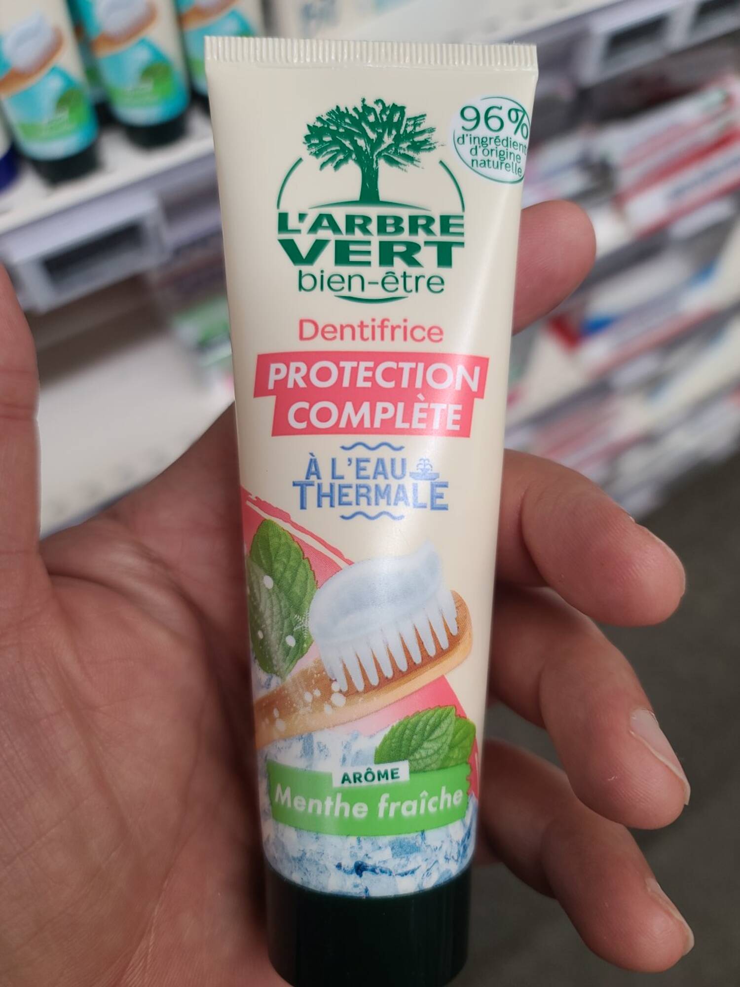 L'ARBRE VERT - Protection complète - Dentifrice à l'eau thermale menthe fraîche