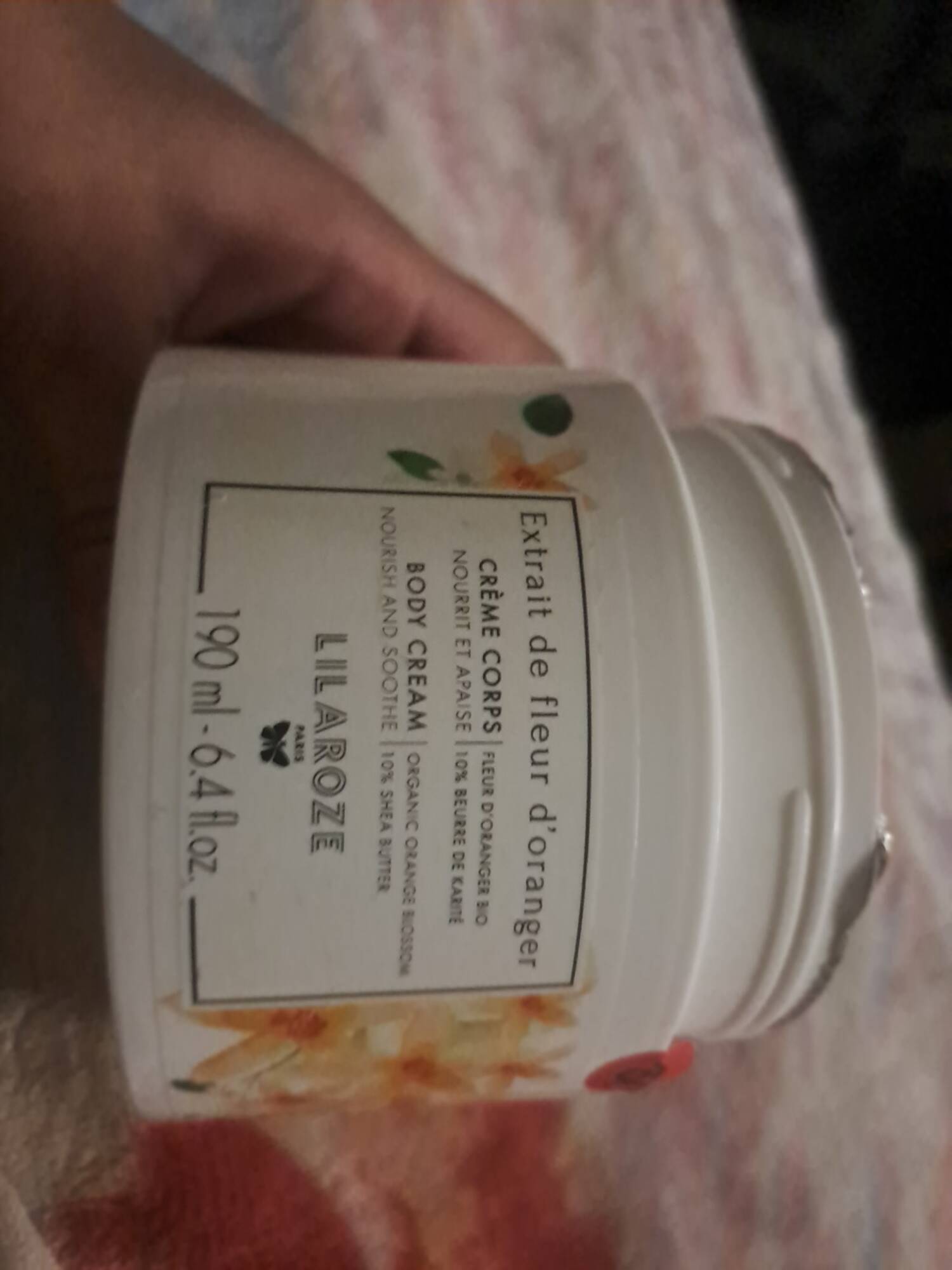 LILAROZE - Crème corps à l'extrait de fleur d'oranger
