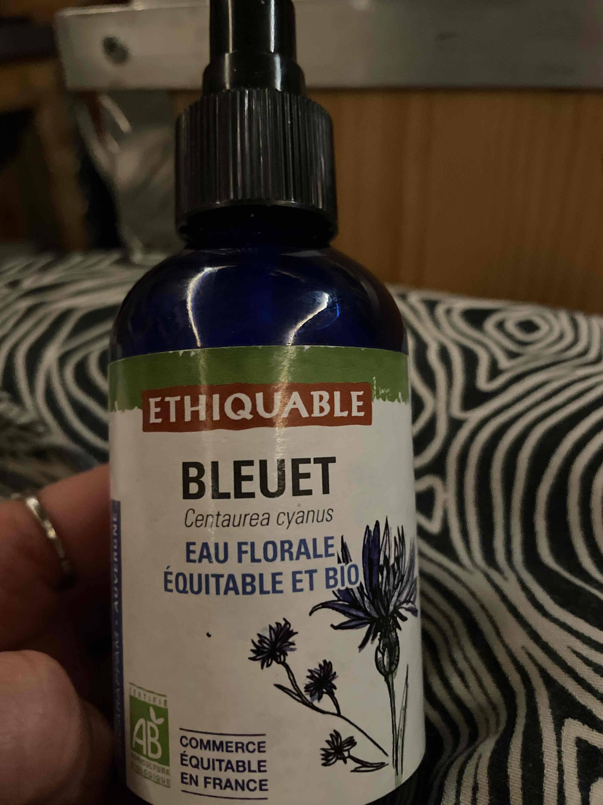 ETHIQUABLE - Bleuet - Eau florale équitable et bio