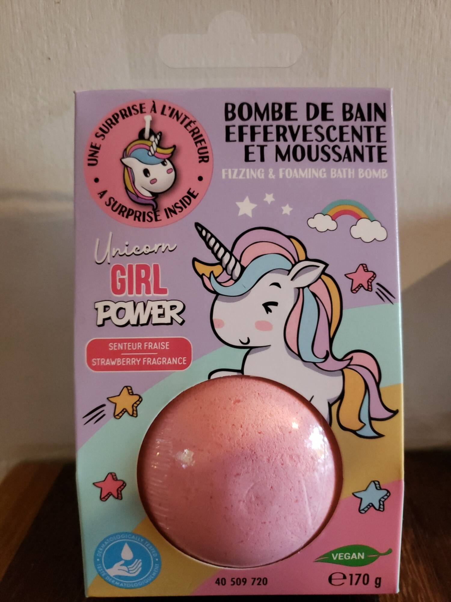 TAKE CARE - Unicorn girl power - Bombe de bain effervescente et moussante