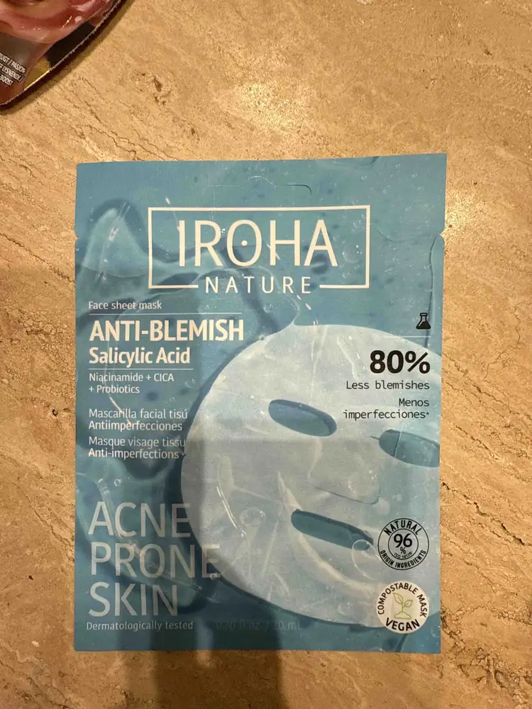 IROHA NATURE - Acne prone skin - Masque visage tissu 