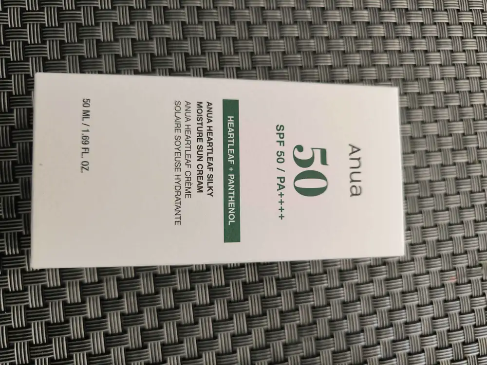 ANUA - Heartleaf + panthenol - Crème solaire soyeuse hydratante SPF50