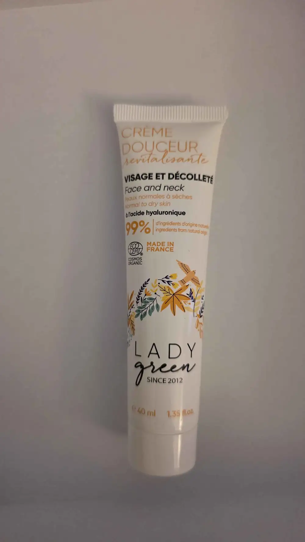 LADY GREEN - Crème douceur revitalisante visage et décolleté 