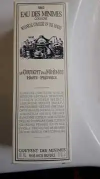 LE COUVENT DES MINIMES - Eau des Minimes - Cologne