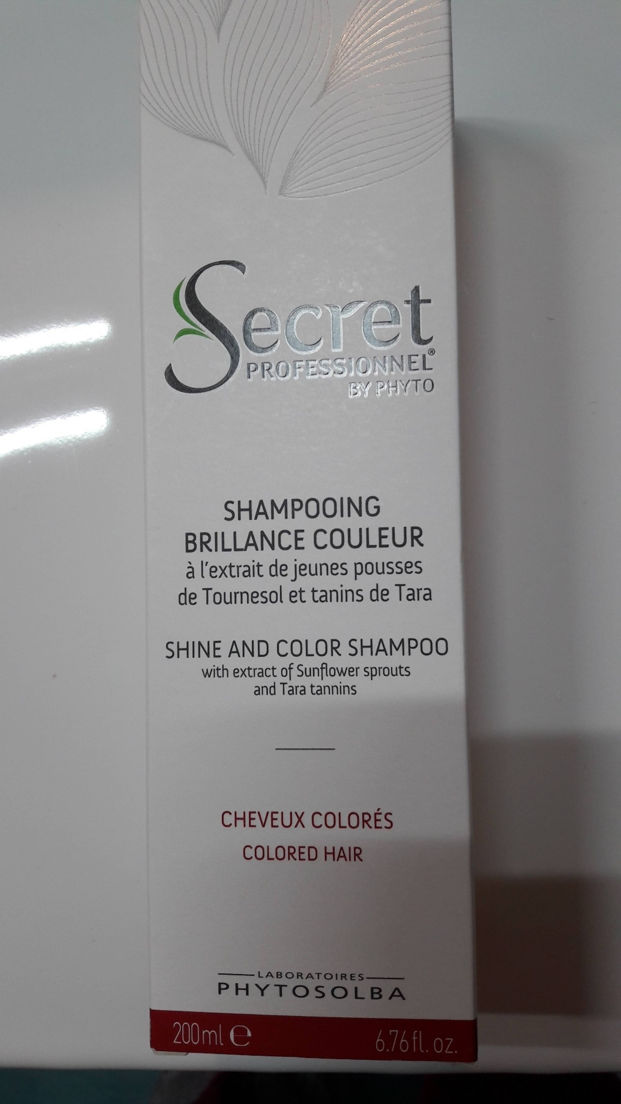 SECRET PROFESSIONNEL BY PHYTO - Cheveux colorés - Shampooing brillance couleur
