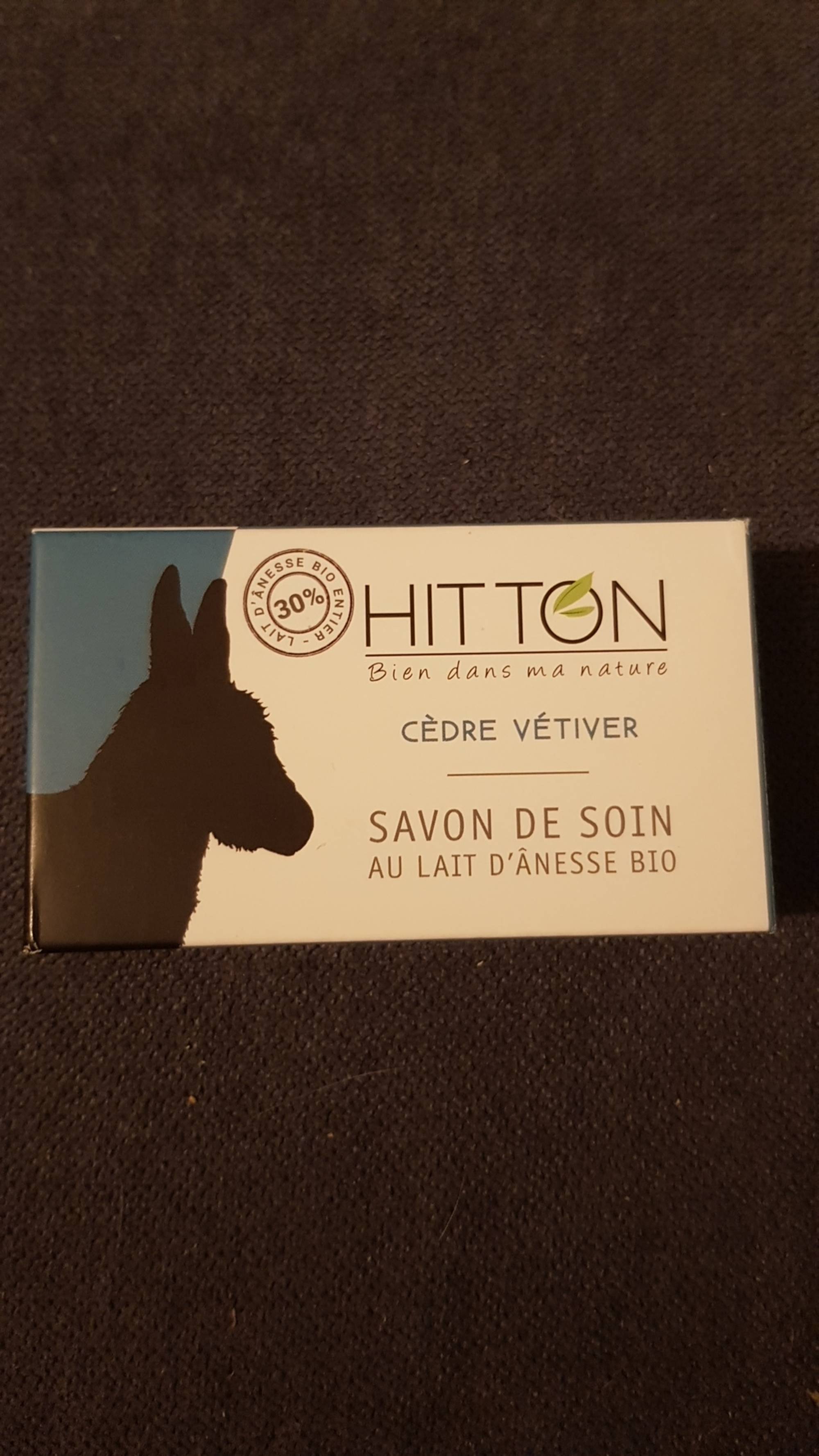 HITTON - Cèdre vétiver - Savon de soin au lait d'ânesse bio