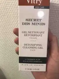 VITRY - Men care secret des mines - Gel nettoyant détoxifiant