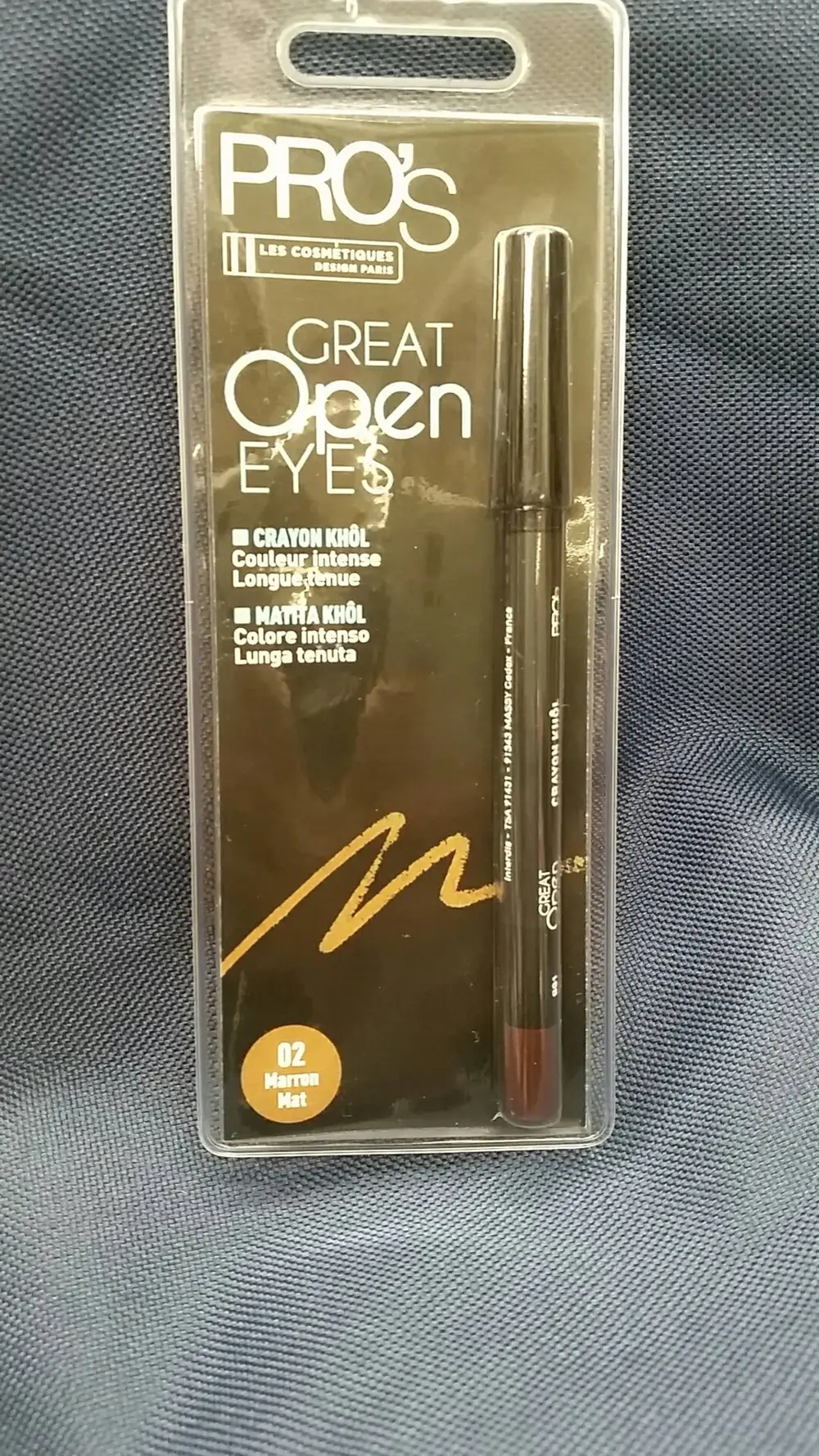 LES COSMÉTIQUES DESIGN PARIS - Pro's Great open eyes - Crayon khôl 02 marron mat