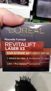 L'ORÉAL PARIS - Revitalift laser X3 - Soin intensif anti-rides SPF 20