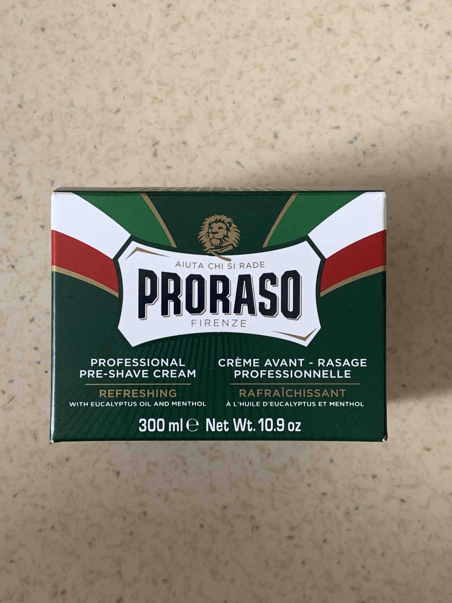 PRORASO - Crème avant-rasage professionnelle rafraîchissant