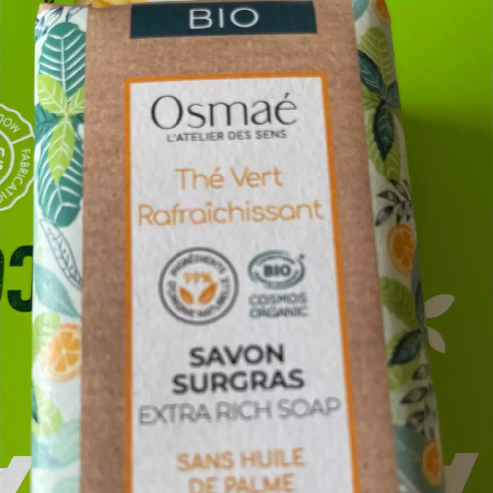 OSMAE - Thé vert rafraîchissant - Savon surgras 