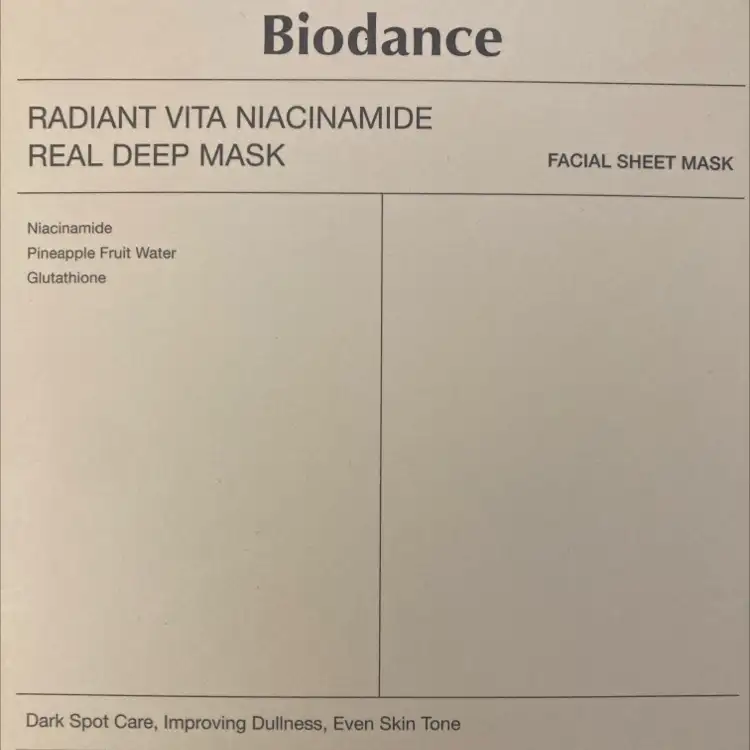 BIODANCE - Radiant vita niacinamide - Facial sheet mask